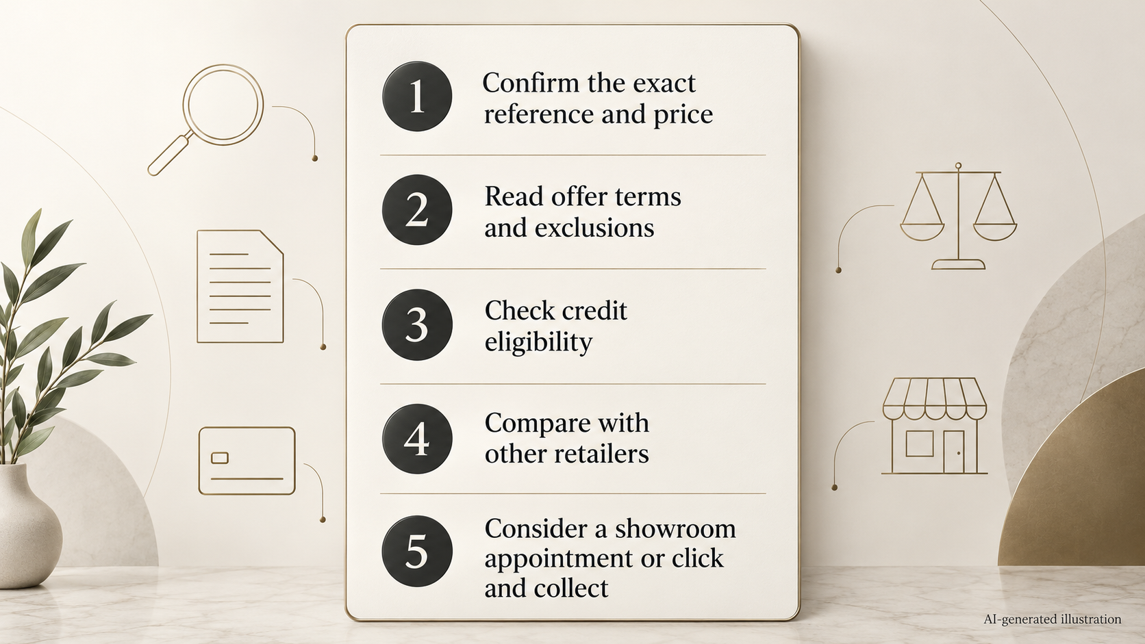 Give readers a scannable pre-purchase checklist for buying from Goldsmiths with confidence
